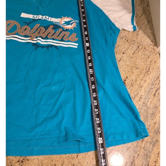 Lot of 2 Miami Dolphins New! Hoodie Fanatics Sz XL Thumbholes & T shirt Sz XXL - Picture 15 of 16